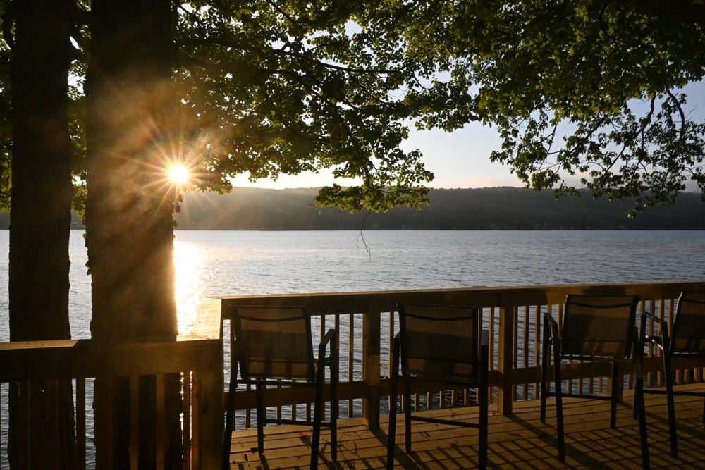 Deck overlooking the lake
