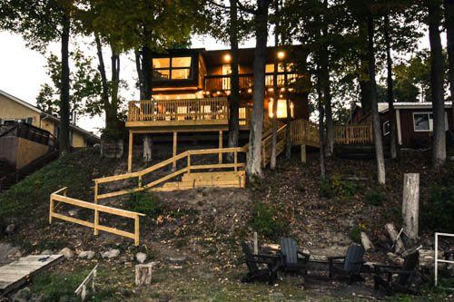 The Lake House with its lakeside deck